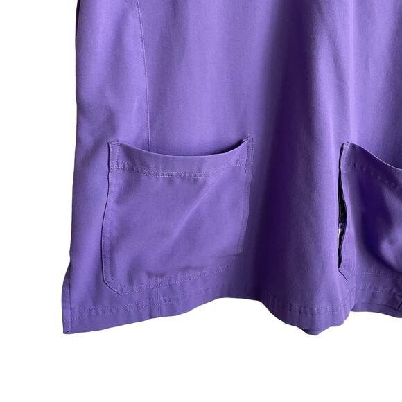 Beyond‎ Scrubs Women Top M Purple Medical Uniform Nurse Workwear Dental Casual - Picture 4 of 9
